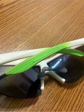 DSG White and Bright Green Sport Sunglasses